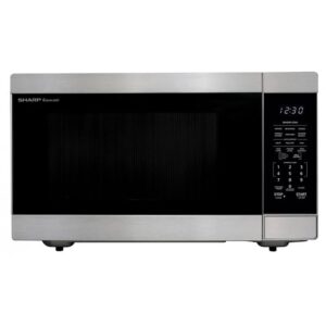 sharp 2.2-cu. ft. countertop microwave oven, stainless steel (smc2266hs)