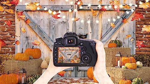 YYNXSY Fall Thanksgiving Backdrop Autumn Pumpkin Harvest Barn Background Hay Maple Leaves Baby Shower Banner Supplies Photo Booth Prop 7X5FT YY-2515