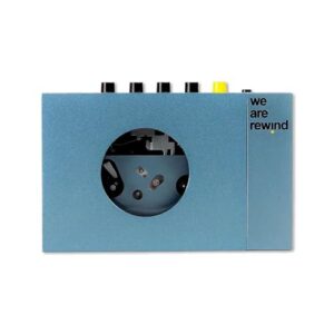 we are rewind portable cassette player (kurt - blue)