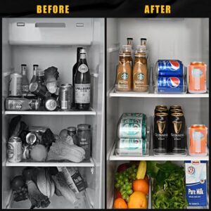 SCAVATA 4 Pack Soda Can Organizer for Refrigerator