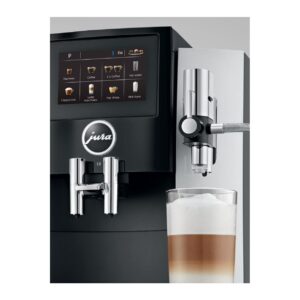 Jura S8 64 oz Water Capacity, 10 oz Bean Capacity, 15 Types of Drinks Automatic Coffee Machine (Moonlight Silver, Renewed)