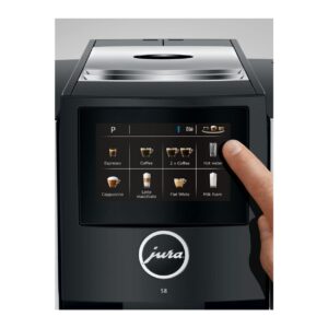 Jura S8 64 oz Water Capacity, 10 oz Bean Capacity, 15 Types of Drinks Automatic Coffee Machine (Moonlight Silver, Renewed)