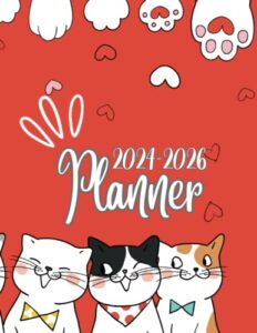 2024-2026 monthly planner: 3 year calendar large size 8.5x11 inches | 36 months jan 2024 - dec 2026 with federal holidays | monthly design ( calendar 2024-2026 for purse)