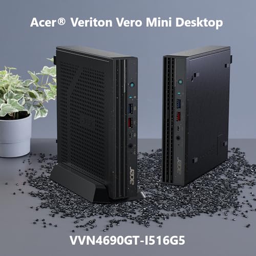 Acer Veriton Vero Mini VVN4690GT-I516G5 Desktop | Intel Core i5-12400T | 16 GB DDR4 | 512 GB PCIe 4.0 SSD | Wi-Fi 6E | USB KB & Mouse | Windows 10 Pro 64-bit (Free Upgrade to Windows 11 Pro 64-bit)