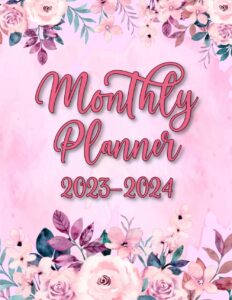2023-2024 monthly planner: a minimalist two-year planner featuring a beautiful watercolor floral cover (january 2023 to december 2024).