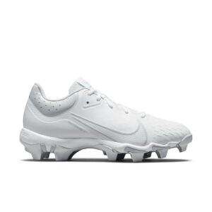 Nike Hyperdiamond 4 Keystone Molded Softball Cleats White | White | Black Size 8 Medium