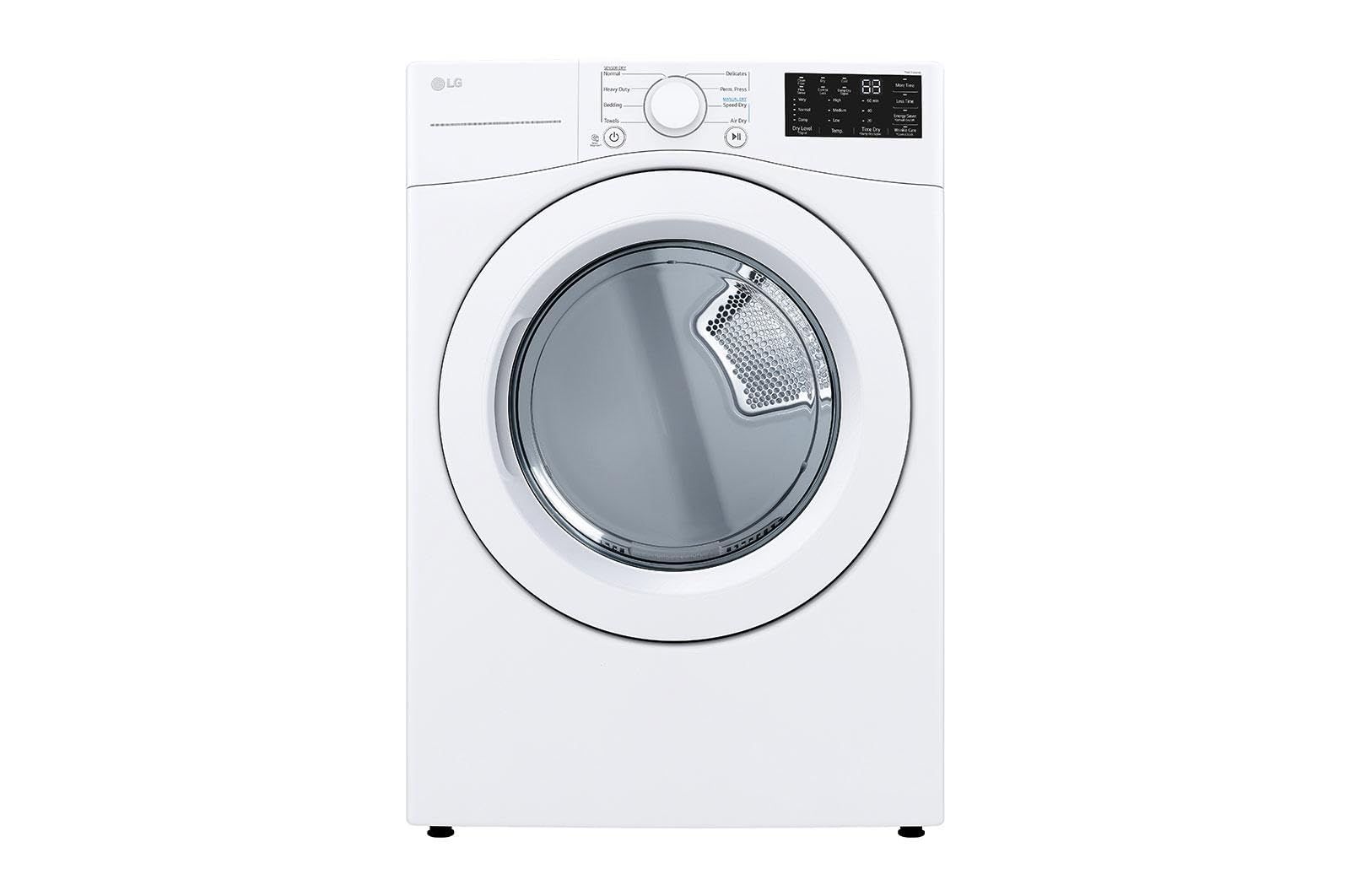 LG DLE3470W 7.4 Cu. Ft. White Ultra Large Capacity Front Load Dryer