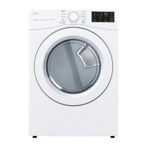 LG DLE3470W 7.4 Cu. Ft. White Ultra Large Capacity Front Load Dryer