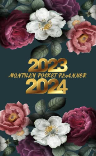 2023-2024 Monthly Pocket Planner: Small 2 Year Calendar Schedule Organizer Start January 2023 to December 2024 with Holidays|Includes Place for Contacts, Notes, Important Dates, and Passwords