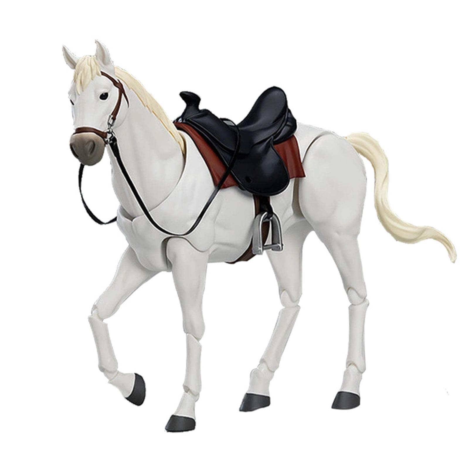 UGPLM 1/12 Scale Action Figures 1/12 Scale Horse Figure Model Collection Home Decor Simulation Realistic Painted Figures 1:12 Scale Animal Figurine, White, 22cm