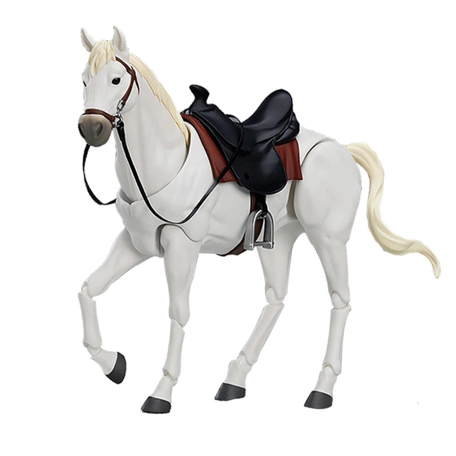 UGPLM 1/12 Scale Action Figures 1/12 Scale Horse Figure Model Collection Home Decor Simulation Realistic Painted Figures 1:12 Scale Animal Figurine, White, 22cm