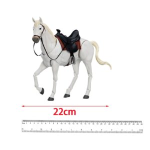 UGPLM 1/12 Scale Action Figures 1/12 Scale Horse Figure Model Collection Home Decor Simulation Realistic Painted Figures 1:12 Scale Animal Figurine, White, 22cm