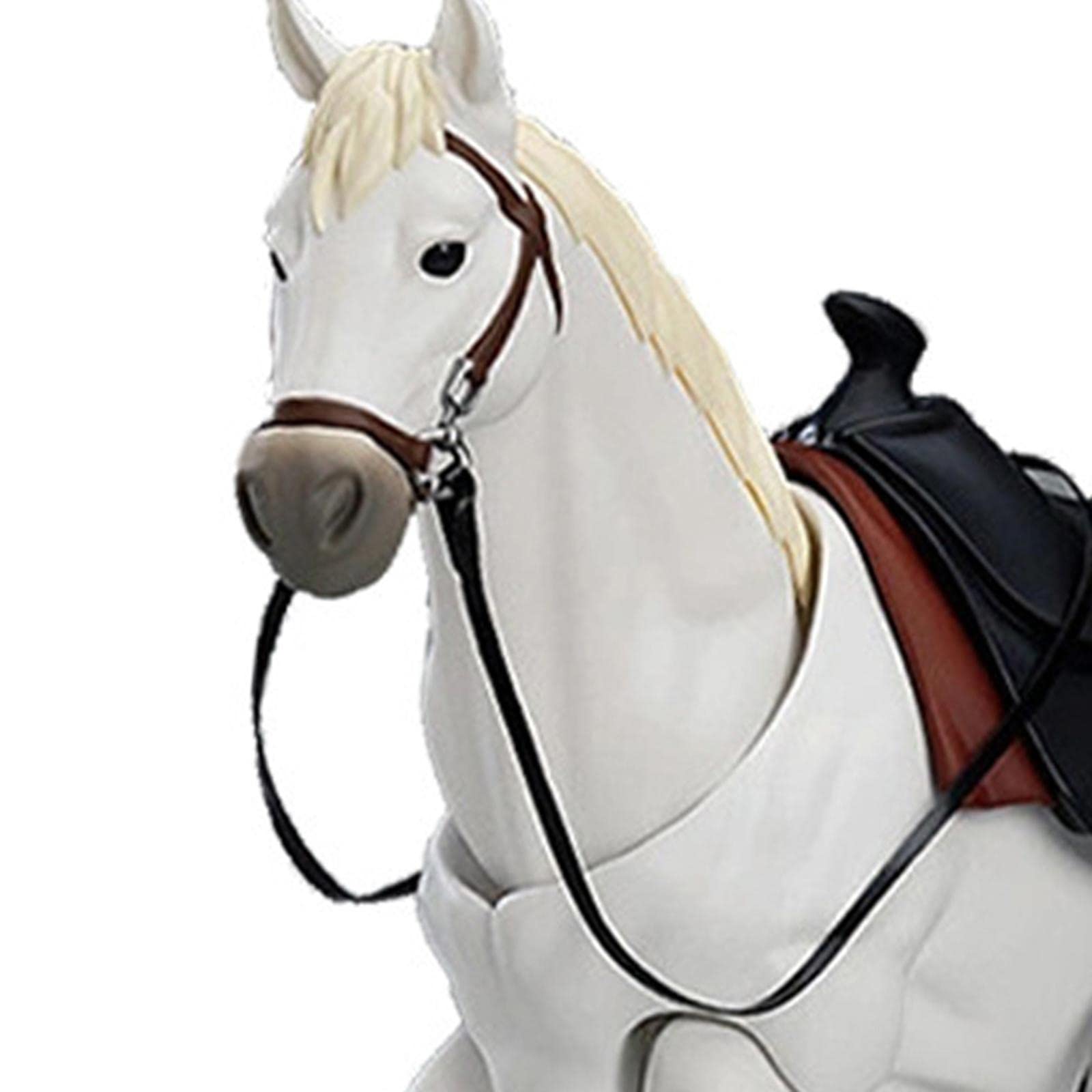 UGPLM 1/12 Scale Action Figures 1/12 Scale Horse Figure Model Collection Home Decor Simulation Realistic Painted Figures 1:12 Scale Animal Figurine, White, 22cm