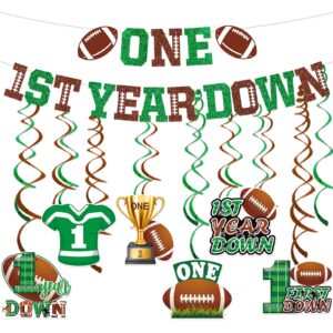 1st year down football party decorations first year down football birthday party banner 1st birthday hanging decorations one year down football birthday football birthday party decorations