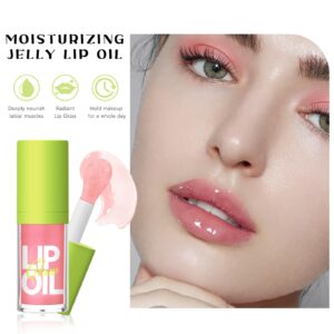 HOSAILY Moisturizing Lip Oil Set, 3 Colors, Big Brush Head, Glossy Finish