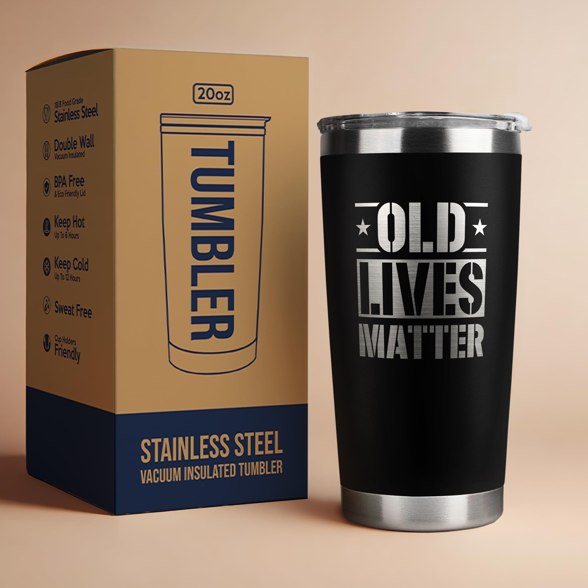 Gifts for Men - Birthday Gifts for Men - 40th, 50th, 60th, 70th, 80th Birthday Men Gift Ideas - Mens Gifts for Grandpa, Him, Dad, Husband - Father's Day Gifts for Men, Retirement Gifts - 20 Oz Tumbler