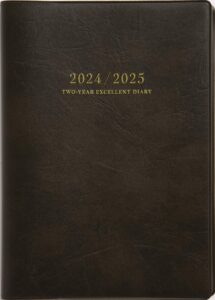 takahashi 2024 a5 2-year business diary, dark brown no.56 (begins january 2024)
