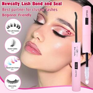 Lash Bond and Seal Lash Clusters Glue Long Lasting 2 in 1 Lash Glue for DIY Lash Extensions at Home Strong Hold Cluster Eyelash Adhesive Waterproof (5ml+5ml) by Newcally