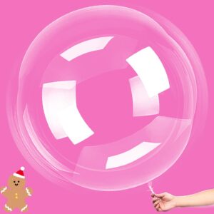 EEland 48 inch Large Clear Balloons for Stuffing,12pcs Clear Bubble Balloon Large BoBo Balloons- Large Transparent Balloon for Wedding Balloons,Christmas，Events, and Parties white balloons