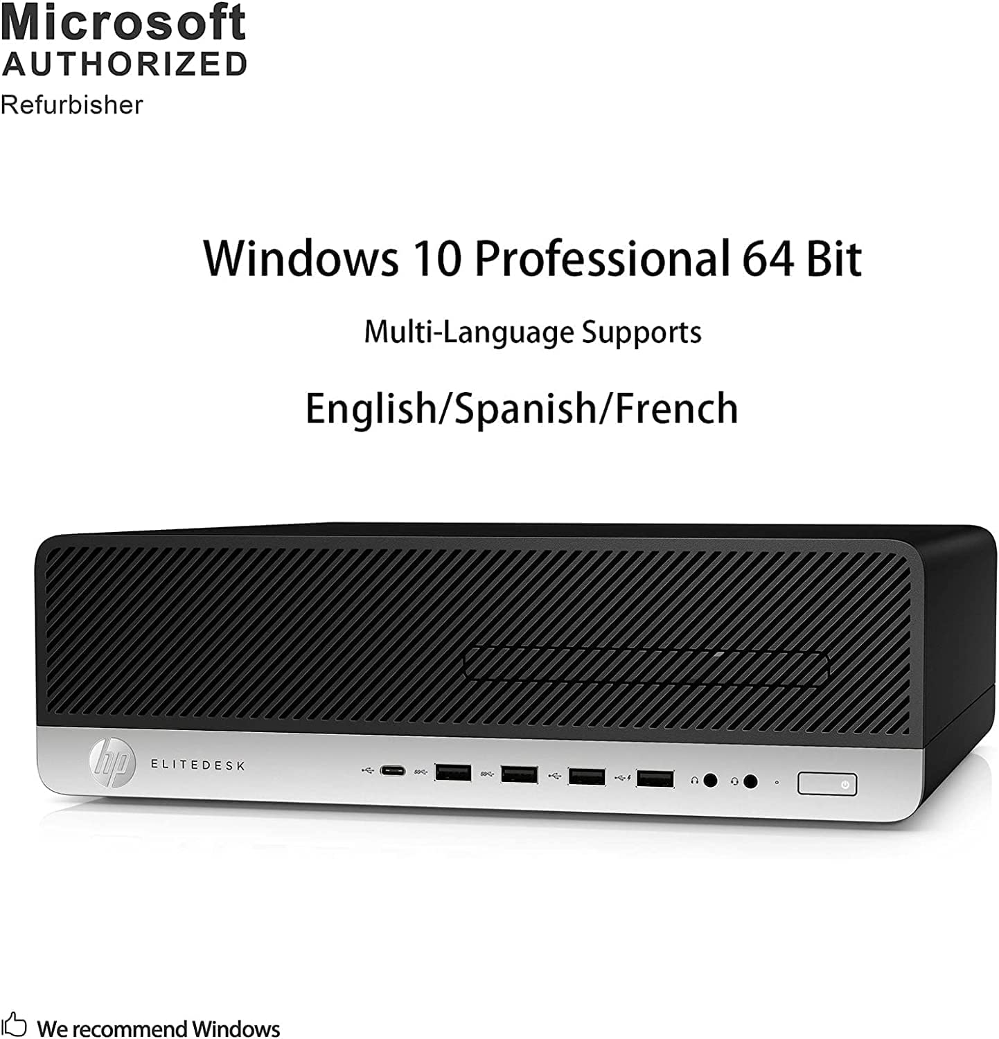 HP EliteDesk 800 G3 SFF PC (RGB), Intel Core i7-7700 up to 4.0 GHz, 32GB DDR4, 1TB SSD, 500GB HDD, WiFi, DVD, Bluetooth, Windows 10 Pro 64 Bit(Renewed), Black