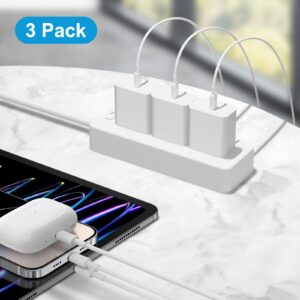 [3 Pack] iPhone 14 13 12 11 Charger 20W USB-C Charger Blocks and 6Ft iPhone Charger Cable Compatible with iPhone 14/13/12/11/Xs/8