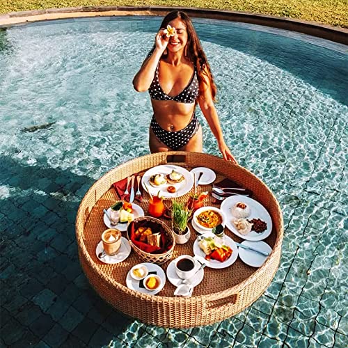 ENPAP DIY Floating Drink Holder Refreshment Table Tray for Pool or Beach Party Float Lounge, Swimming Pool Floating Tray