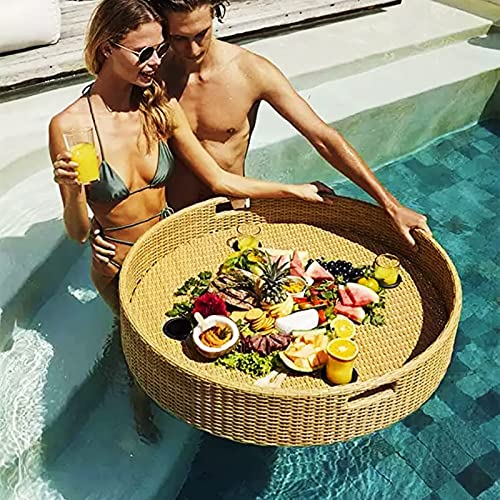 ENPAP DIY Floating Drink Holder Refreshment Table Tray for Pool or Beach Party Float Lounge, Swimming Pool Floating Tray