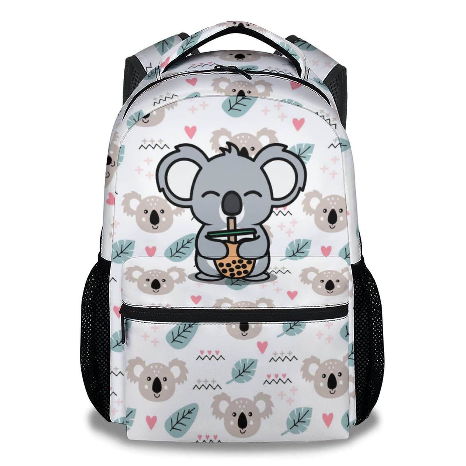 CUNEXTTIME Koala Backpack for Girls Boys, 16 Inch Cute Backpack for School, White Lightweight Durable Bookbag for Kids