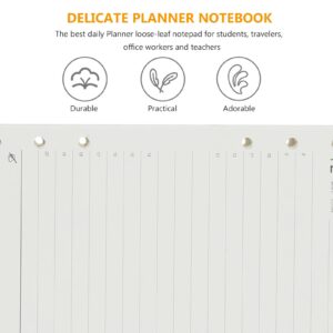 NUOBESTY 2024 English Planner Refills 2023 Calendar Inserts A5 Monthly Planner Refill Paper Hourly Daily Daytimer Loose-leaf Agenda Notepad Refills for Home Office