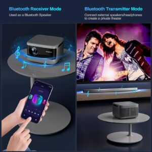 [Electric Focus]OTOUCH Projector Native 1080P 18000LM WiFi 6 Bluetooth 5.2 Projector 4K Support 4P/6D Keystone/50% Zoom/Phone Mirror/HiFi Speakers/Tripod/300''/Portable Case for Home/Outdoor 2024 New