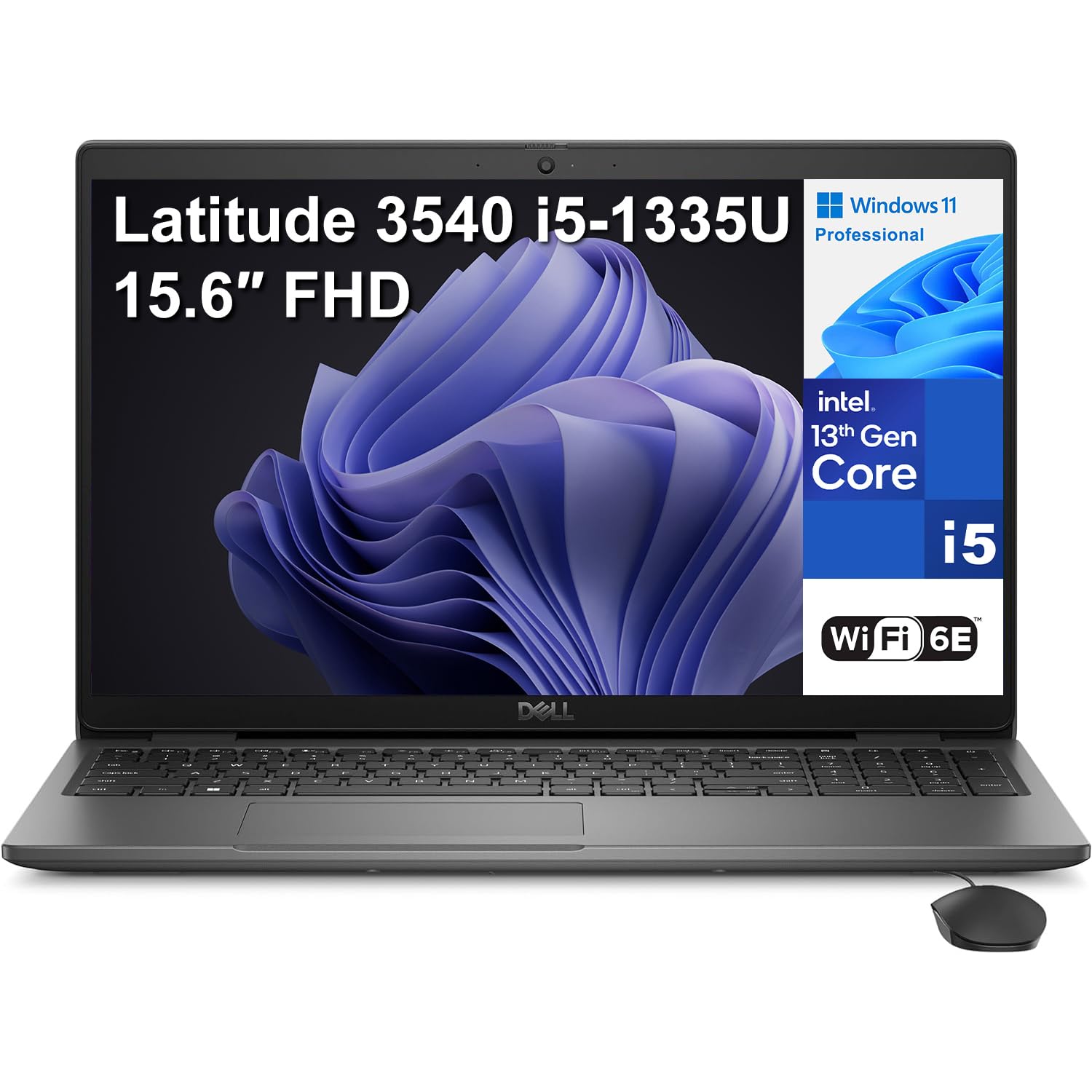 Dell Latitude 3000 3540 15.6" FHD Business Laptop Computer, 13th Gen Intel 10-Core i5-1335U (Beat i7-1270P), 4GB DDR4 RAM, 256GB PCIe SSD, WiFi 6E, Bluetooth, Windows 11 Pro