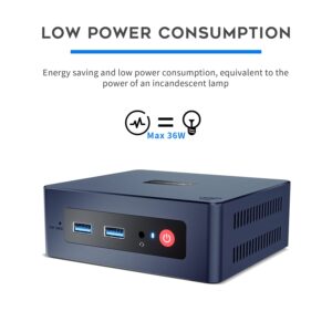 Beelink Mini PC, EQ12 Mini Computers Alder Lake N305(up to 3.8GHz) 8C/8T, Desktop Computers 16G DDR5 RAM 500G SSD 4K 60Hz USB-C&Dual HDMI WiFi 6/BT5.2/Dual 2.5Gbps for Office/Home/HTPC/Family-NAS