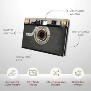 Paper Shoot Camera - 18MP Compact Digital Papershoot Camera Gift for Kid with Four Filters, 10 Sec Video & Timelapse - Includes: 32GB SD Card, 2 Batteries & Camera Case - Red Hand Drawn