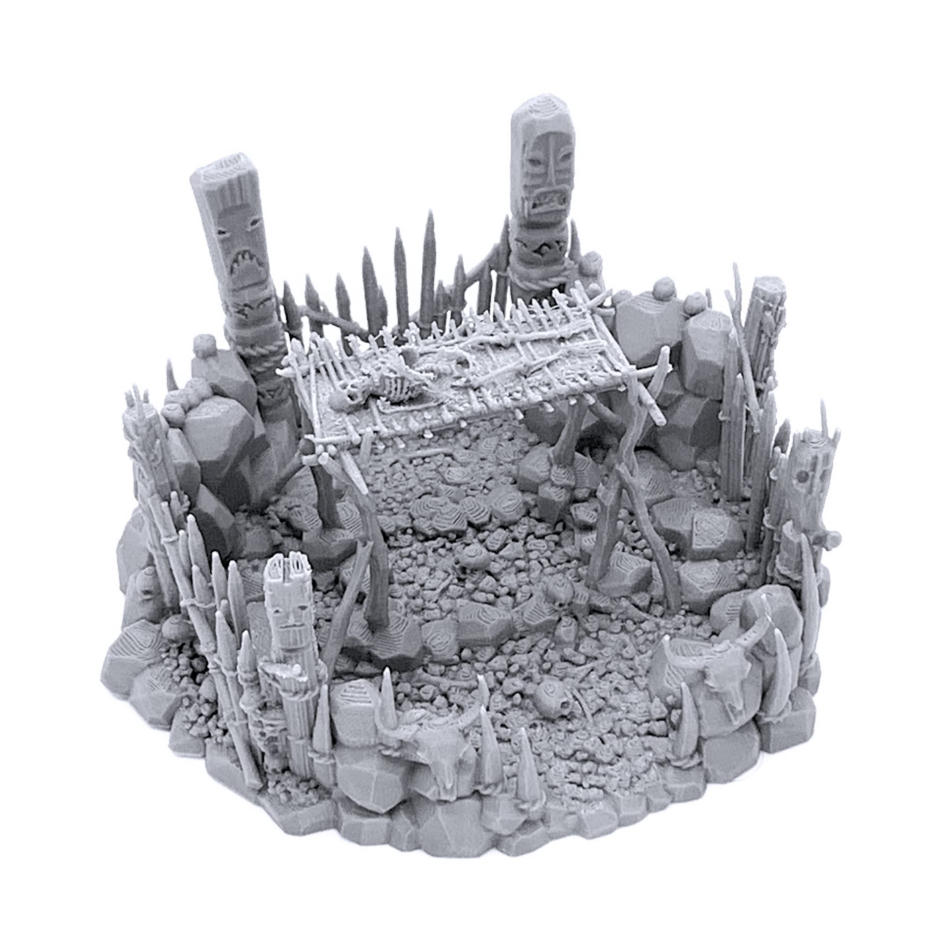 Burial Platform DND Terrain for Dungeons and Dragons, 28mm Miniature Wargaming, Tabletop RPGs, Wargame Scenery