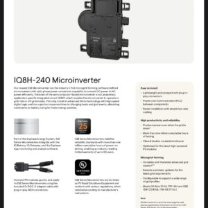 ENPHASE IQ8H Microinverter (MC4)