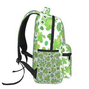 SDERDZSE Cute Frog Cartoon Print Backpack Casual Large Capacity Daypack Lightweight Travel Backpack For Men Women