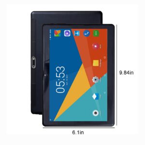 ufehgfjh Upgraded 10.1-Inch Tablet Computer 2+16g 10-Core Android10.0 Ultra-Thin HD Screen Learning Game Video Office Tablet Supports Dual Sim Card Voice Call 4500mah Battery (Black)