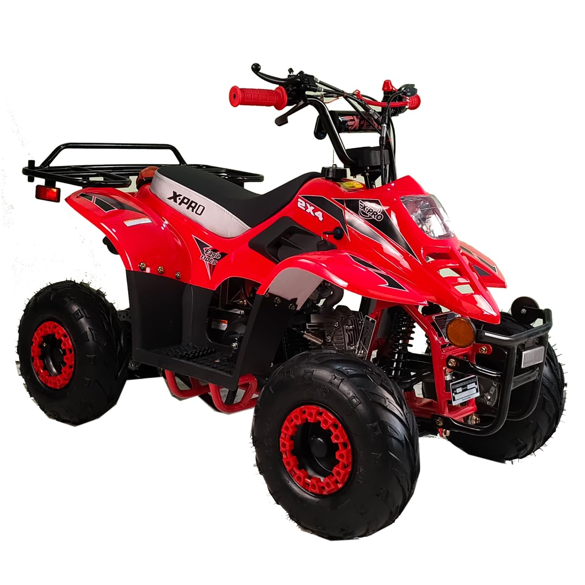 X-PRO Eagle 110 110cc Kids ATV Quad Youth ATV ATVs 4 Wheels (Red, Factory Package)