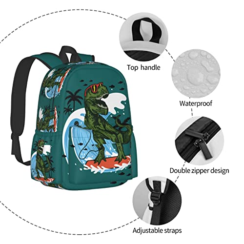 Zisqerts Dinosaur Backpack 16 Inches Lightweight Travel Laptop Backpack