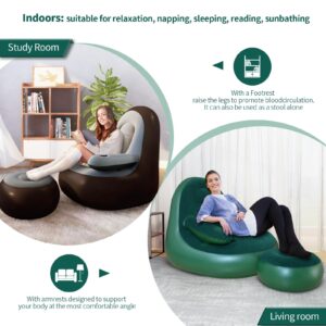 Inflatable Couch,Blow Up Chair,Portable Lounger Chair,Inflatable Chair with Armrest ＆Cup Holder,Inflatable Furniture for Camping,Fishing,Party,Beach,Sunbathing,Hiking