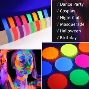 Neon Hot Pink UV Face Body Paint(30g/1oz), Water Based Blacklight Fluorescent Glow Face Body Painting Color for Music Festivals, Nights Out, Halloween, Sports and Party