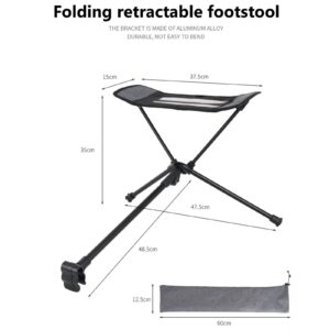 Universal Camping Chair Foot Rest,Folding Attachable Footrest Leg Rest Camping Chairs,Portable Recliner Retractable Footstool Leg Rest Chair Set,Accessories for Camping Chair Foot Rest