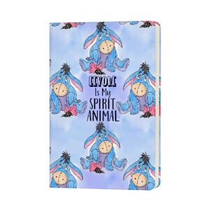 johsbyd cartoon animation faux leather notebook |eeyore fan lover notebook tv movie gift for for women men girls birthday graduation gifts for daughter friends (eeyore is my spirit animal)