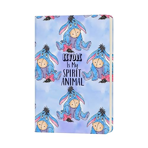 JOHSBYD Cartoon Animation Faux Leather Notebook |Eeyore Fan Lover Notebook TV Movie Gift for for Women Men Girls Birthday Graduation Gifts for Daughter Friends (Eeyore IS My spirit animal)