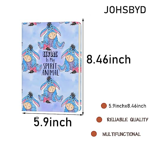 JOHSBYD Cartoon Animation Faux Leather Notebook |Eeyore Fan Lover Notebook TV Movie Gift for for Women Men Girls Birthday Graduation Gifts for Daughter Friends (Eeyore IS My spirit animal)