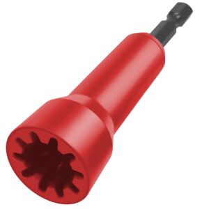wire twister tool for drill, compatible with wire nut driver fast with 1/4" chuck wire twisting tool enhanced wiring efficiency (red, 1 pcs)