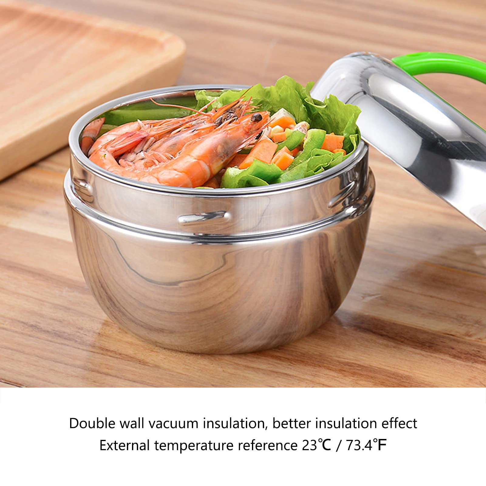 Stainless Steel Insulated Lunch Box 1.3L 44Oz Li Silver Container with Insulation Lunch Container Container Jar for Boxed Insulating Insulated Food Jars