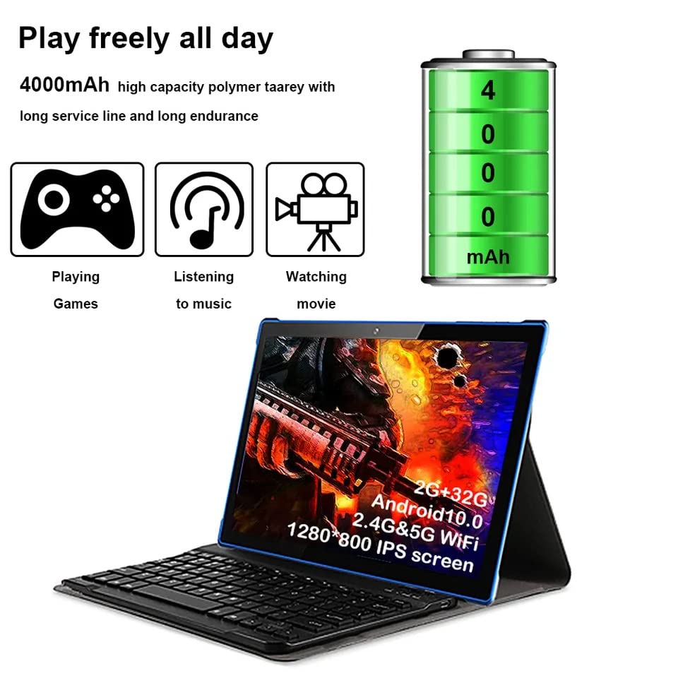 10.1 Inch Tablet PC Android 10 System PC Tablet 2GB RAM 32GB ROM WiFi IPS HD Original Screen 10" Size Tablet PC Android