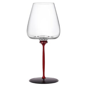 Wine Glass for Wedding, Lead-Free Crystal Glass with Austria Crystal, Non-Slip Base or Swirling Base for Decanting, 1 Piece, Safety Gift Box Package, Ideal for Weddings and Wine Lovers