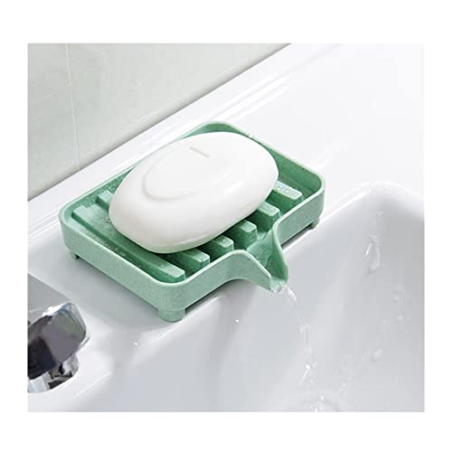 2023 1PC Bath Foam Storage Box PP Sponge Drainage Tray Rack Bathroom Toilet Kitchen Rack Soap Rack (Color : Green)